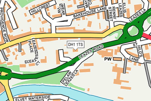 DH1 1TS map - OS OpenMap – Local (Ordnance Survey)