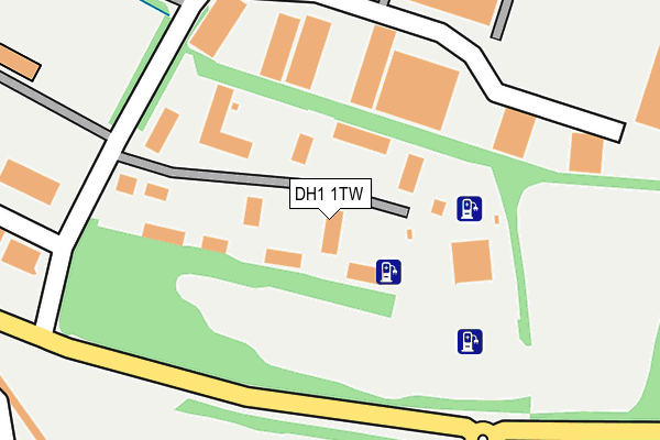 DH1 1TW map - OS OpenMap – Local (Ordnance Survey)