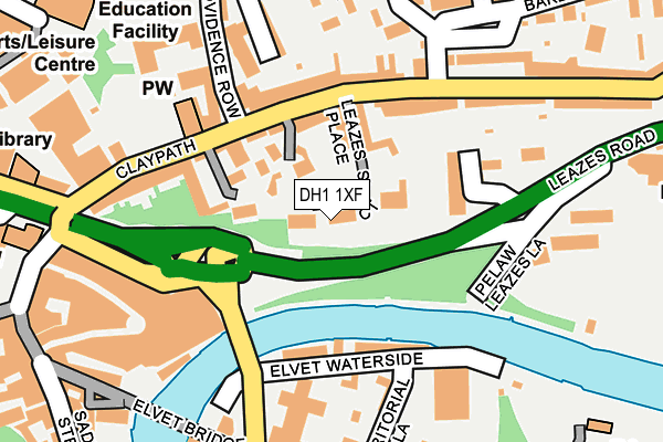 DH1 1XF map - OS OpenMap – Local (Ordnance Survey)