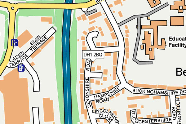 DH1 2BQ map - OS OpenMap – Local (Ordnance Survey)