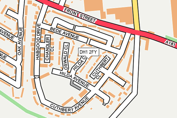 DH1 2FY map - OS OpenMap – Local (Ordnance Survey)