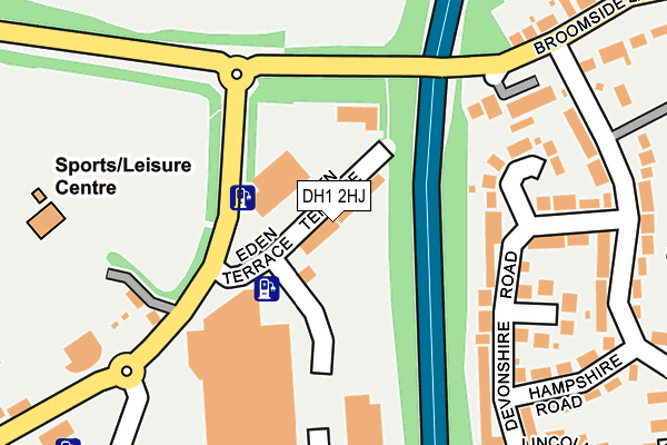 DH1 2HJ map - OS OpenMap – Local (Ordnance Survey)