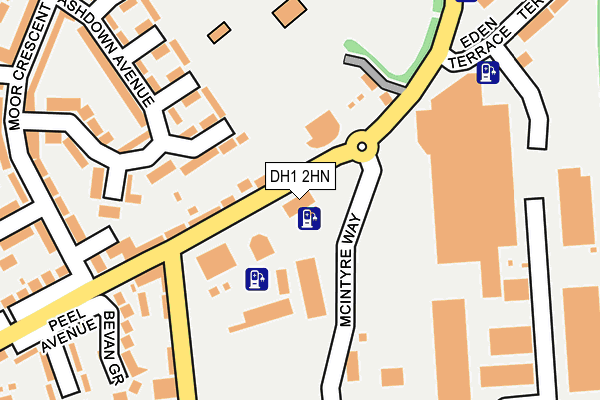 DH1 2HN map - OS OpenMap – Local (Ordnance Survey)