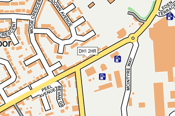 DH1 2HR map - OS OpenMap – Local (Ordnance Survey)