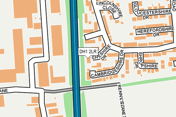 DH1 2LR map - OS OpenMap – Local (Ordnance Survey)