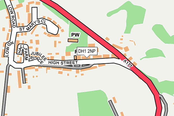 DH1 2NP map - OS OpenMap – Local (Ordnance Survey)
