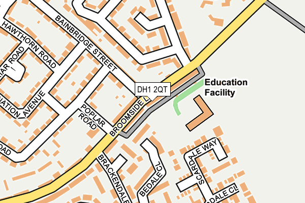 DH1 2QT map - OS OpenMap – Local (Ordnance Survey)