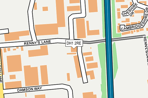 DH1 2RE map - OS OpenMap – Local (Ordnance Survey)