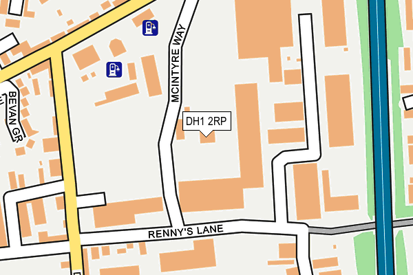 DH1 2RP map - OS OpenMap – Local (Ordnance Survey)