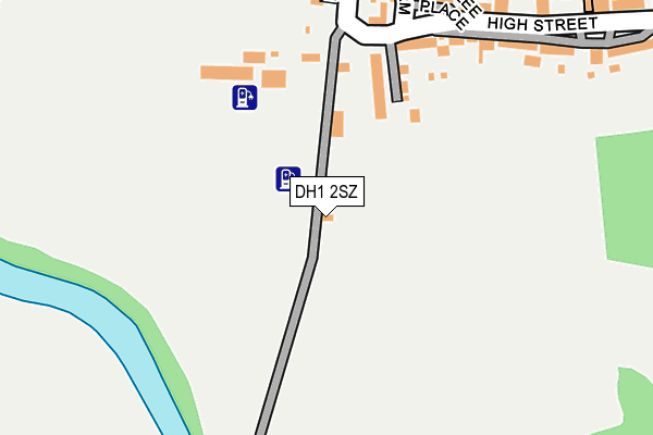 DH1 2SZ map - OS OpenMap – Local (Ordnance Survey)