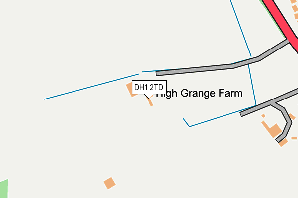 DH1 2TD map - OS OpenMap – Local (Ordnance Survey)