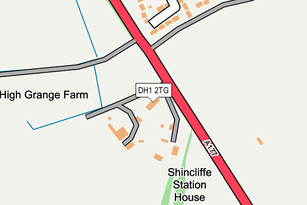 DH1 2TG map - OS OpenMap – Local (Ordnance Survey)