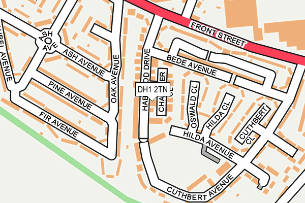 DH1 2TN map - OS OpenMap – Local (Ordnance Survey)