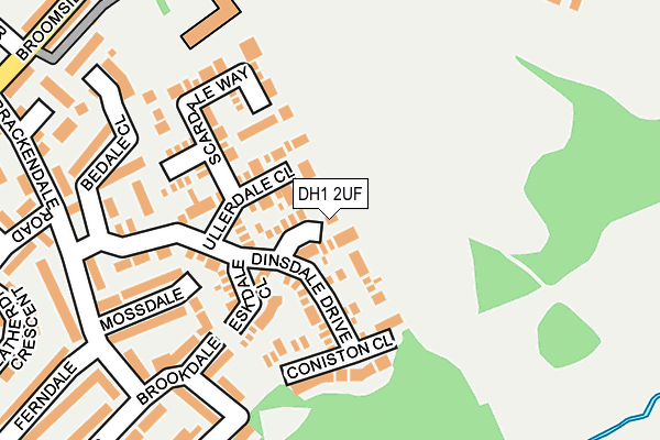 DH1 2UF map - OS OpenMap – Local (Ordnance Survey)