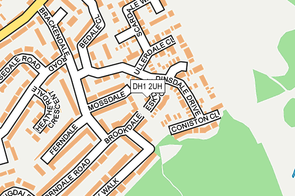 DH1 2UH map - OS OpenMap – Local (Ordnance Survey)