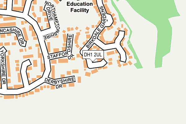 DH1 2UL map - OS OpenMap – Local (Ordnance Survey)
