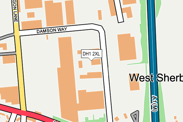 DH1 2XL map - OS OpenMap – Local (Ordnance Survey)