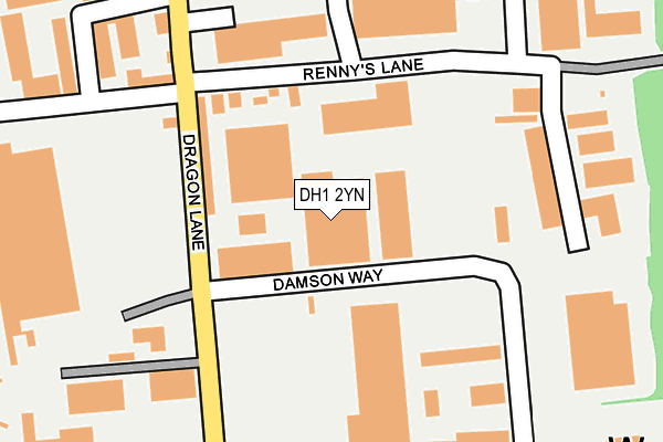 DH1 2YN map - OS OpenMap – Local (Ordnance Survey)