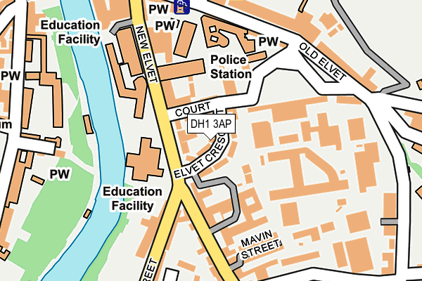 DH1 3AP map - OS OpenMap – Local (Ordnance Survey)