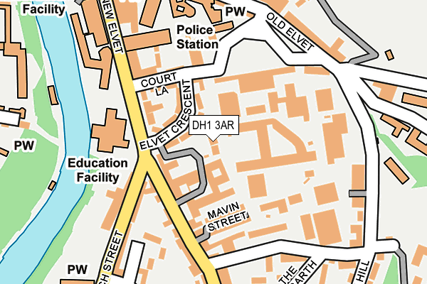 DH1 3AR map - OS OpenMap – Local (Ordnance Survey)