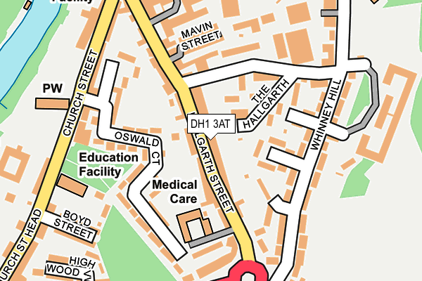DH1 3AT map - OS OpenMap – Local (Ordnance Survey)