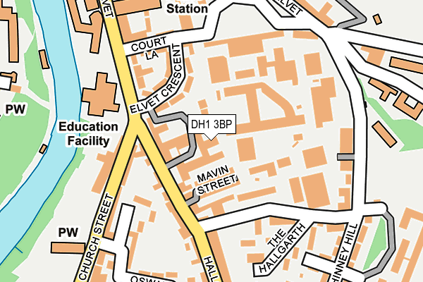 DH1 3BP map - OS OpenMap – Local (Ordnance Survey)
