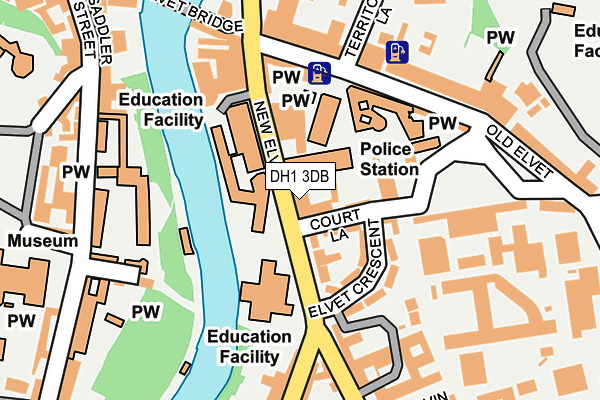 DH1 3DB map - OS OpenMap – Local (Ordnance Survey)