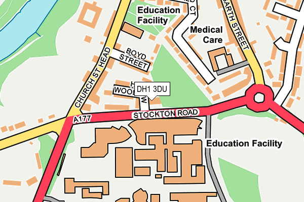 DH1 3DU map - OS OpenMap – Local (Ordnance Survey)