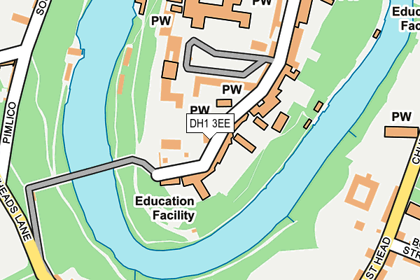 DH1 3EE map - OS OpenMap – Local (Ordnance Survey)