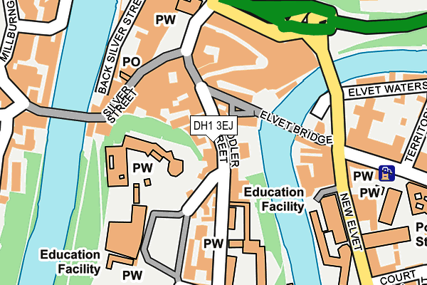DH1 3EJ map - OS OpenMap – Local (Ordnance Survey)