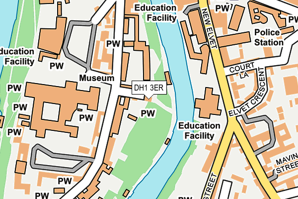 DH1 3ER map - OS OpenMap – Local (Ordnance Survey)