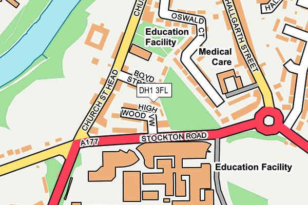 DH1 3FL map - OS OpenMap – Local (Ordnance Survey)