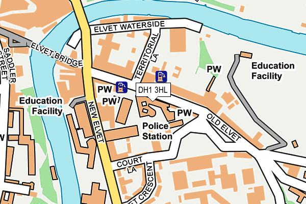 DH1 3HL map - OS OpenMap – Local (Ordnance Survey)