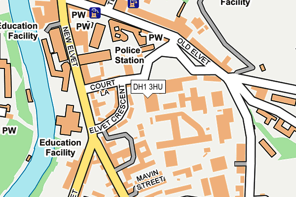 DH1 3HU map - OS OpenMap – Local (Ordnance Survey)