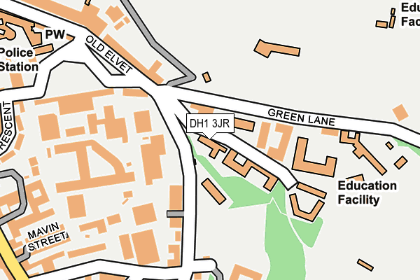 DH1 3JR map - OS OpenMap – Local (Ordnance Survey)
