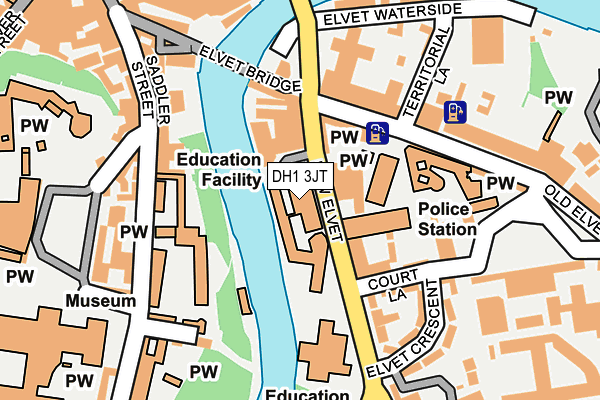 DH1 3JT map - OS OpenMap – Local (Ordnance Survey)