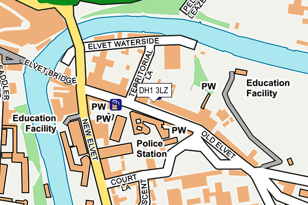 DH1 3LZ map - OS OpenMap – Local (Ordnance Survey)