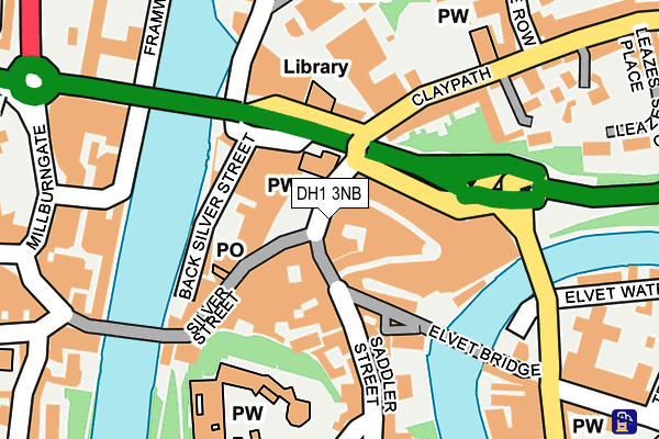 DH1 3NB map - OS OpenMap – Local (Ordnance Survey)
