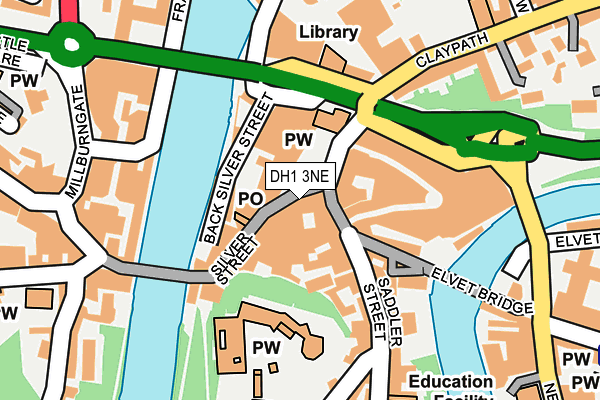 DH1 3NE map - OS OpenMap – Local (Ordnance Survey)