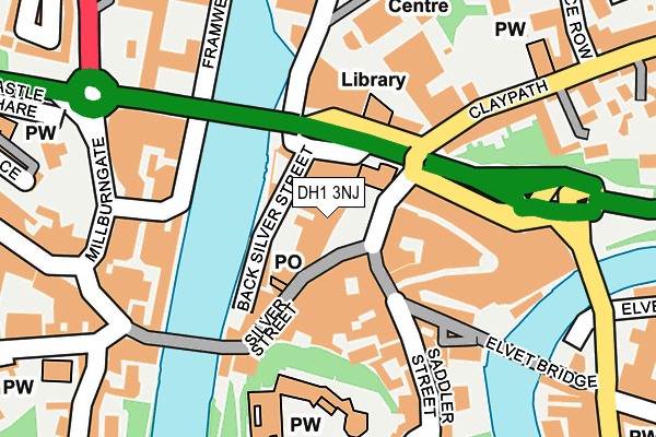 DH1 3NJ map - OS OpenMap – Local (Ordnance Survey)