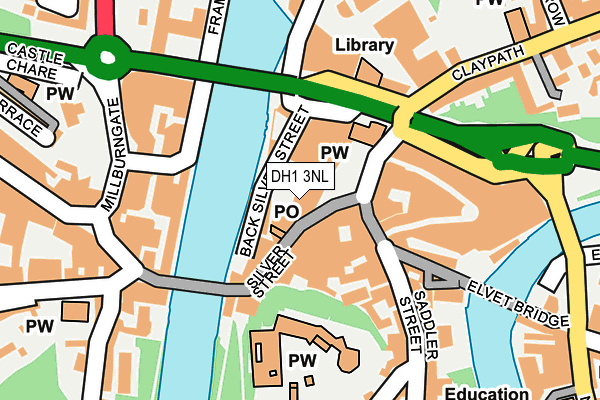 DH1 3NL map - OS OpenMap – Local (Ordnance Survey)