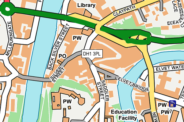 DH1 3PL map - OS OpenMap – Local (Ordnance Survey)