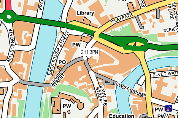 DH1 3PN map - OS OpenMap – Local (Ordnance Survey)