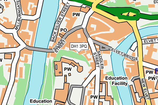 DH1 3PQ map - OS OpenMap – Local (Ordnance Survey)