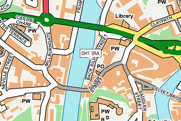 DH1 3RA map - OS OpenMap – Local (Ordnance Survey)