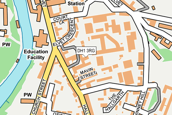DH1 3RG map - OS OpenMap – Local (Ordnance Survey)