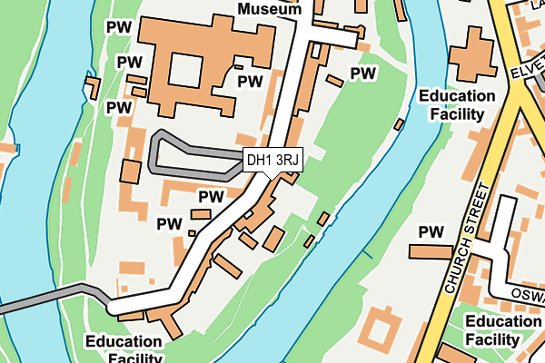 DH1 3RJ map - OS OpenMap – Local (Ordnance Survey)