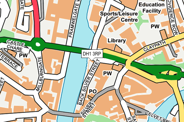 DH1 3RP map - OS OpenMap – Local (Ordnance Survey)