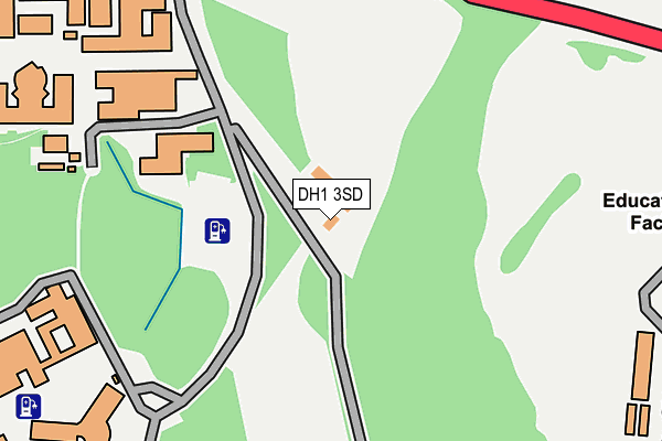 DH1 3SD map - OS OpenMap – Local (Ordnance Survey)