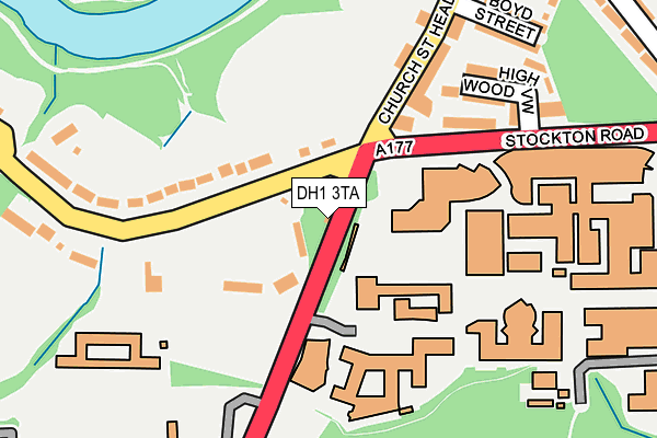 DH1 3TA map - OS OpenMap – Local (Ordnance Survey)
